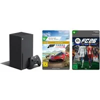 Microsoft Xbox Series X + FC 26 Code + Forza Horizon 5 Premium Edition Code Set 1TB (Bundle, inkl. Spiele (FIFA 26+ Forza Horizon 5) DIGITAL), 4K-Gaming