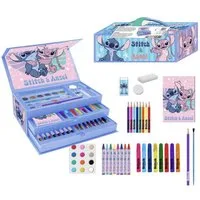 Cerda Farbkasten Disney Stitch Mal- und Zeichenkoffer – Kreativset mit Zubehör