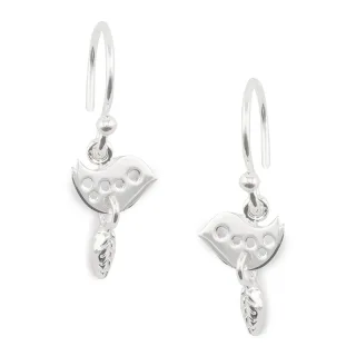 Taube auf Olivenzweig Ohrringe aus 925 Silber