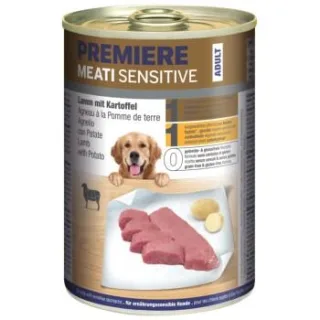 PREMIERE Meati Sensitive Nassfutter Hund, Adult, Lamm und Kartoffel 24x400 g