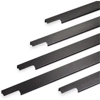 SO-TECH® Möbelgriff Griffleiste BLANKETT, schwarz gebürstet (1-St), Länge 145 mm, wird an die Frontinnenseite verschraubt