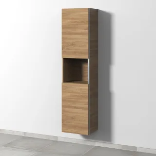 Sanipa 3way Hochschrank mit 2 Türen und 1 offenem Fach, Eiche-Kansas BR11659