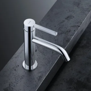 Kludi NOVA FONTE PURA Waschtischarmatur 202890515 mit Push-Open Ablaufgarnitur, chrom