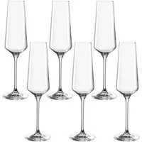 LEONARDO Sektglas PUCCINI, 6-tlg., Kristallglas, 280 ml, 6-teilig