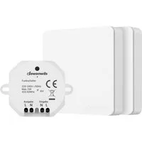 DEWENWILS Licht-Funksteuerung Funkschalter, 230V 10A 2300W, für Schlafzimmer, Innenraum, Wohnzimmer, Keller, Küche, Garage, 2-tlg., Kabelloser Wandschalter, 30m Reichweite, Keine Verkabelung, 433,92MHz