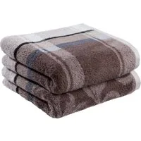 Erwin Müller Duschtuch Duschtuch "Ludwigsburg" 2er-Pack, Jacquard, Walk-Frottier Karo/Ornamente