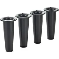 SO-TECH® Möbelfuß FOX-TROT höhenverstellbar um max. 12 mm, (4-St), Höhe 80 mm schwarz matt