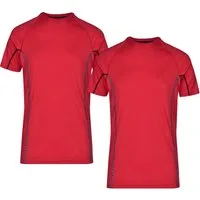 James & Nicholson Laufshirt Doppelpack Herren Sportshirt modische reflektierende Details JN421 (Doppelpack, 2 Stück) Feuchtigkeitsregulierend, atmungsaktiv und schnell trocknend