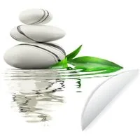 MuchoWow Wandsticker Zen-Steine im Wasser (1 St), Wandtattoo Selbstklebend, Wohnzimmer Deko Aufkleber, 30x30 cm
