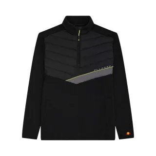 Ellesse - "Gueza" Fleece-Oberteil für Herren, mit halbem Reißverschluss (Schwarz)