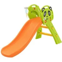 Joyz Rutsche 2in1 Kinderrutsche Spielrutsche Spielzeug Gartenrutsch Basketballkorb, (3-tlg), Spiel-Rutsch für Kinder ab 3 Jahren Grün-Orange Indoor & Outdoor