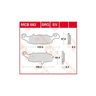 TRW Motorrad Bremsbel?ge vorne Kawasaki KLR VN Z Suzuki DL GSR GSX SV VX