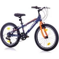 BERLIN BIKE Kinderfahrrad 20 Zoll MTB Kid Grizz Serien, leichtes Aluminiumrahmen, 7 Gang Shimano RD-TY200 Schaltwerk, Kettenschaltung, Mitwachsend dank höhenverstellbarem Sattel und Lenker