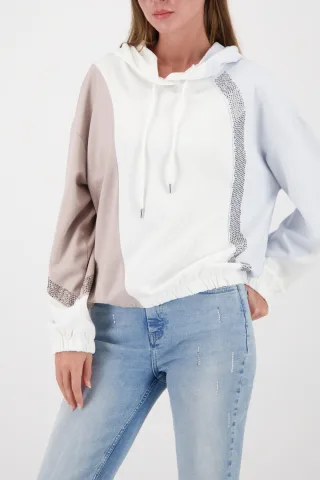 monari - Sweatshirt mit Colorblock off-white - Gr. - 42