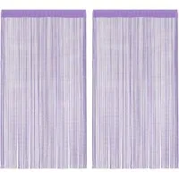 vidaXL Vorhang Fadenvorhänge 2 Stk. Lila 100x250 cm (2 St)