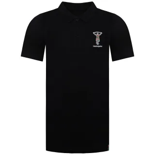Castore Harlequins Mono Core Herren-Rugby-Poloshirt, Schwarz