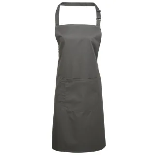 Premier Ladies/Womens Colours Bip Schürze mit Tasche (Dunkelgrau)