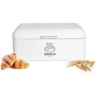 Sendez Brotkasten aus Metall mit Klappdeckel Rollbrotkasten Brotbehälter Brotbox, Metall, (Brotkasten), Brotkasten
