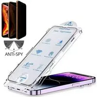 CoolGadget Displayschutzfolie Sichtschutz Panzerfolie für iPhone 16 Pro, mit Aufbringhilfe, 2x Privacy Glas Folie Anti-Spy Schutzfolie inkl. Montage Rahmen