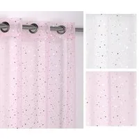 Beautex Gardine Luftiger Ösenschal mit Glitzer Sternen, Gardine mit Ösen 140x260 cm (1 St), Ösen, transparent