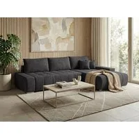 Beautysofa Ecksofa Draco L mit Schlaffunktion, in pflegeleichten Stoffen, Bettkasten