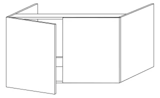 Sanipa Waschtischunterbau mit Türen 2morrow (L2364) 510x900x520 Weiß-Matt, L236401 L236401