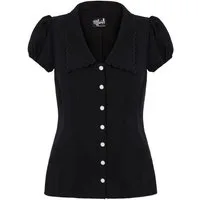 Hell Bunny Blusenshirt Maddy Schwarz