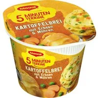 MAGGI Fertiggericht, Maggi 5 Minuten Terrine Kartoffelbrei mit Erbsen und Möhren 43g