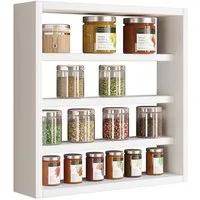 VCM Hängeschrank Holz Wandregal Gewürzregal Regal Küche Esaldi S (1-St) VCM Küchenregal Esaldi 40x40x10 cm Holzwerkstoff