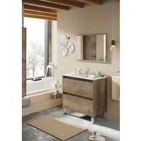 FORES HABITAT Waschbeckenunterschrank in Nordik - 80x80x45 (BxHxT)