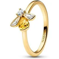 Pandora Fingerring Damenring Honigbiene Timeless, IP Gold, Zirkonia von PANDORA