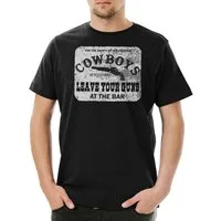 Urban Backwoods Print-Shirt Cowboys Safety Sign Herren T-Shirt Cowgirl USA US Confederate Western (1-tlg) Country Rodeo Native American