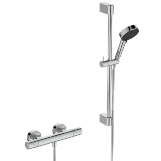 Ideal Standard Brausegarnitur mit Thermostat CerathermT25N Brausestange 60cm Chrom, A8538AA A8538AA
