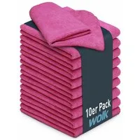 wolk Universaltuch (fusselfrei und frotteeartig) Mikrofasertuch (Polyester, 40x40 cm, 10er-Set, hygienisch auf 90° waschbar)