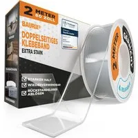 BAURIX Doppelklebeband Nano-Tape Doppelseitig I Doppelseitiges Klebeband Extra Stark (1-St) Waschbares Alien Silikon Nano-Klebeband Transparent