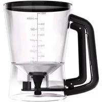 FOUORTUNATE-BEE Teigportionierer Teigspender 1000 ml Teigportionierer für Pfannkuchen Waffeln Muffins, Teigportionierer mit Griff 1000 ml Backhelfer für Muffins Pfannkuchen