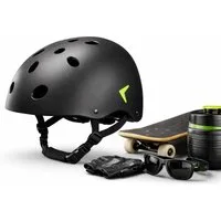 Kaiser24 Kinderhelm Kinder Fahrrad Skate Helm verstellbar 48–54 schwarz, 53-55 weiß