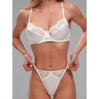 Elegant Love Set: Bügel-BH Sexy Dessous-Set, Sinnliche Reizwäsche aus Spitze & Satin (Set, 2-tlg., mit Tanga) Elegante Damenunterwäsche – Lingerie-Set für besondere Abende