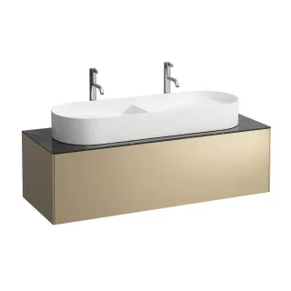 LAUFEN Waschtischunterschrank SONAR f.WT H812348/9 1 Schubl 1175x455 Ausschn mi Gold&Nero Marquina,  H4054710341401