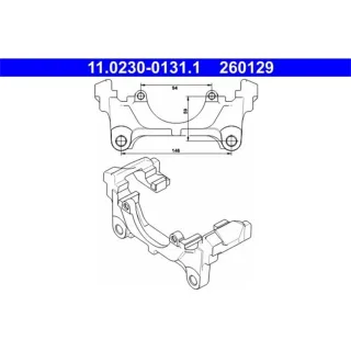ATE Bremssattelhalter vorne Audi Seat Skoda VW 11.0230-0131.1