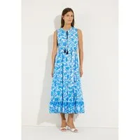 MORE&MORE Blusenkleid weites Maxikleid mit Volants