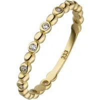 JOBO Fingerring Kugelring, 333 Gold mit 11 Zirkonia