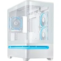 PRIME AP202 TG ARGB , Tower-Gehäuse weiß, Tempered Glass x 2
