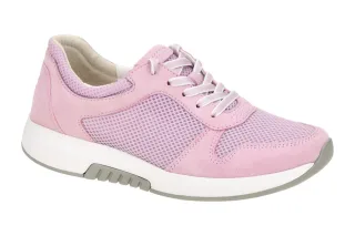 Gabor 46.946.35 ROLLINGSOFT Rosa Blossom Sneaker G-Weite, Velourleder/Mesh, W...