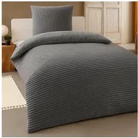 heimtexland Bettwäsche Cord Wende-Bettbezug Cashmere Touch Teddy Plüsch, Microfaser, 2 teilig, Winter I kuschelig weich und warm I Reißverschluss I 155x220