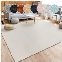 Paco Home Teppich Porto 890, rechteckig, Höhe: 13 mm, Kurzflor, Uni-Farben, ideal im Wohnzimmer & Schlafzimmer