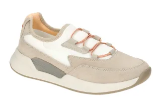 Gabor 66.951 Damen Slipper ROLLINGSOFT beige/wei?/orange oasi - sportlich leicht