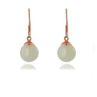 Luxenter, Ohrringe aus 925er Sterlingsilber und Katzenaugen mit 18 Karat Roségoldplattierung