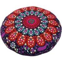 Guru-Shop Meditationskissen Flaches Mandala Meditationskissen, Yoga Kissen,..