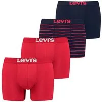Levi's® Boxershorts LEVIS MEN SOLID BASIC BOXER & VINTAGE STRIPE 4P ECOM (Spar-Pack, 4-St., 4er-Pack)